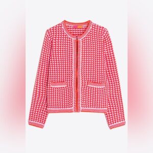 VILAGALLO 30926 PINK ECRU ORANGE TWEED STYLE KNITED JACKET